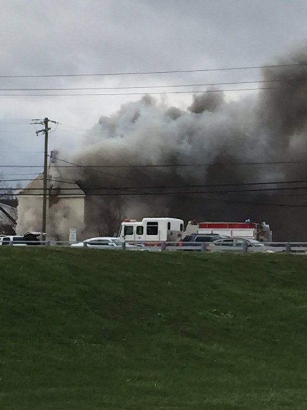 Firefighters battle large fire in Depew
