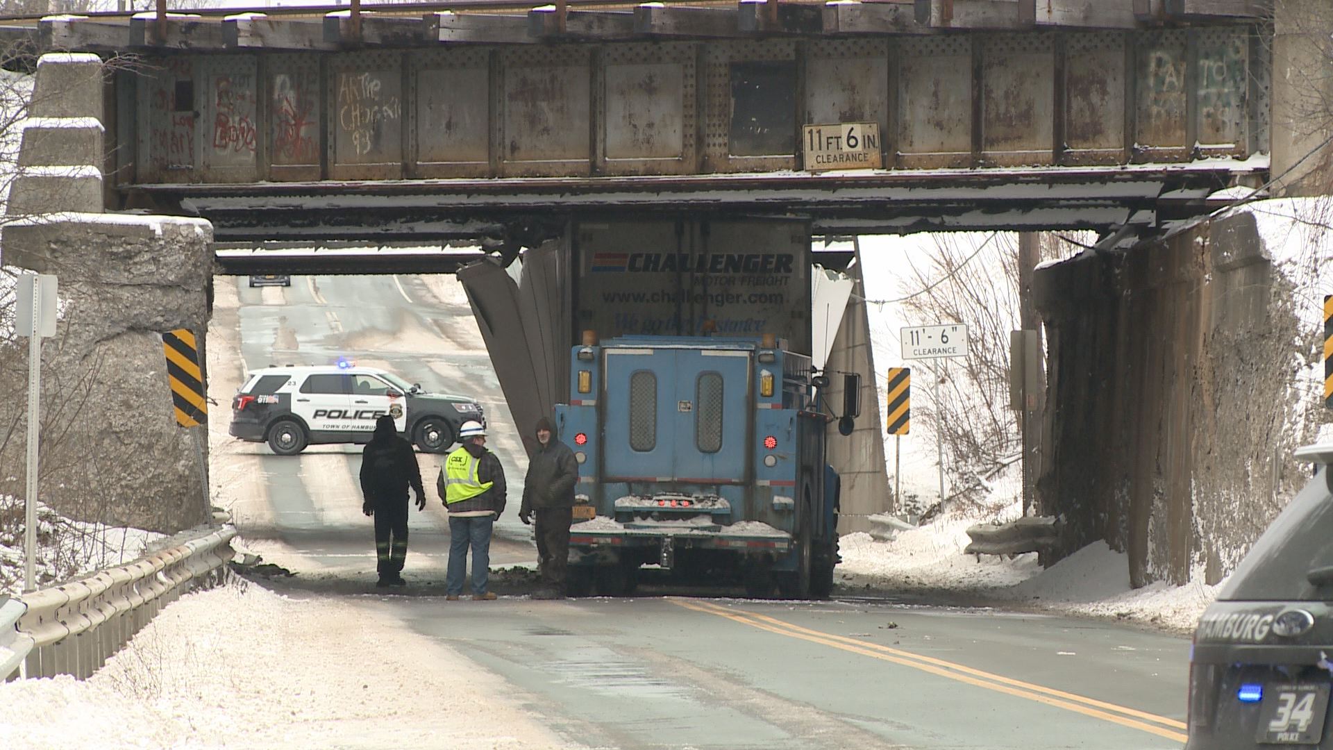 Semitruck accident in Hamburg